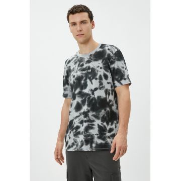 Tricou de bumbac cu aspect tie-dye