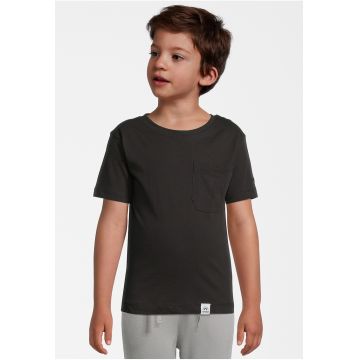 Tricou de bumbac organic cu buzunar pe piept