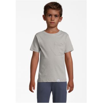 Tricou de bumbac organic cu buzunar pe piept