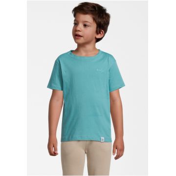 Tricou de bumbac organic cu decolteu la baza gatului