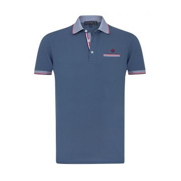 Tricou polo din material pique cu logo discret