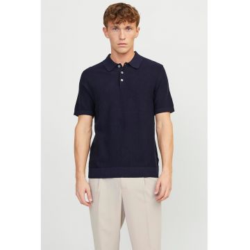 Tricou polo tricotat fin