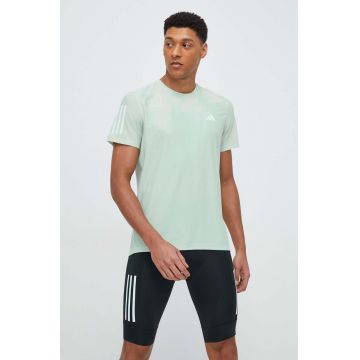 adidas Performance tricou de alergare Own the Run culoarea verde, cu imprimeu IN1504