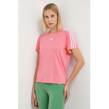 adidas Performance tricou de antrenament Training Essentials culoarea roz IS4215