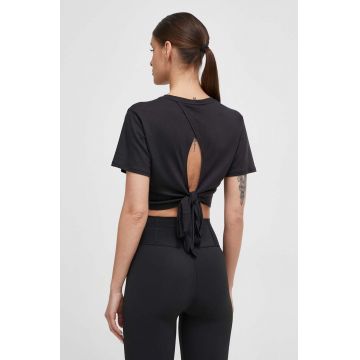 adidas Performance tricou yoga Studio culoarea negru IS2988