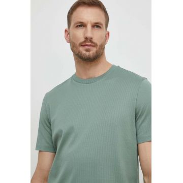 BOSS tricou din bumbac bărbați, culoarea verde, uni 50511595