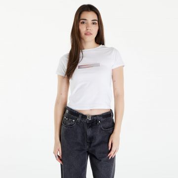 Tricou Calvin Klein Jeans Diffused Box Fitted Short Sleeve Tee Bright White