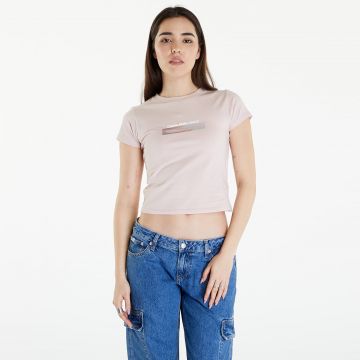 Tricou Calvin Klein Jeans Diffused Box Fitted Short Sleeve Tee Sepia Rose