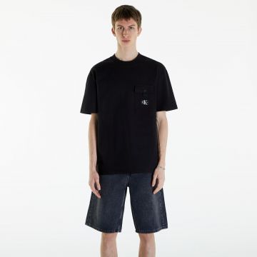 Tricou Calvin Klein Jeans Texture Pocket Short Sleeve T-Shirt CK Black