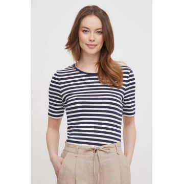 Gant tricou femei, culoarea albastru marin