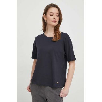 Geox tricou din bumbac W4510A-T3091 W T-SHIRT femei, culoarea albastru marin