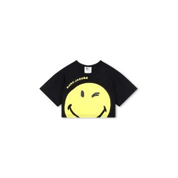 Marc Jacobs tricou de bumbac pentru copii x Smiley culoarea negru