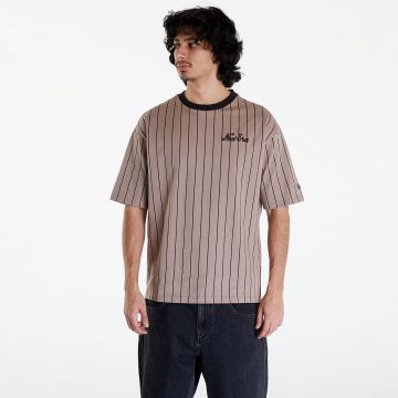 Tricou New Era Pinstripe Oversized T-Shirt UNISEX Ash Brown/ Black