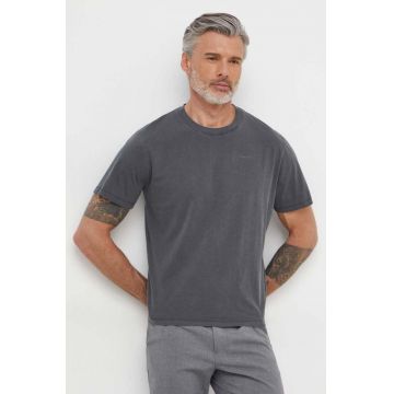 Pepe Jeans tricou din bumbac Jacko barbati, culoarea gri, neted