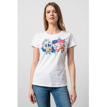 Tricou cu decolteu rotund si imprimeu