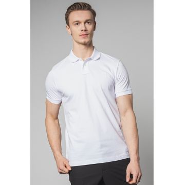 Tricou polo slim fit din material pique Passenger