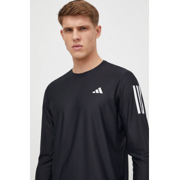 adidas Performance longsleeve pentru alergare Own the Run culoarea negru, cu imprimeu IN1486