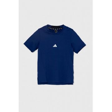 adidas tricou copii culoarea albastru marin, cu imprimeu