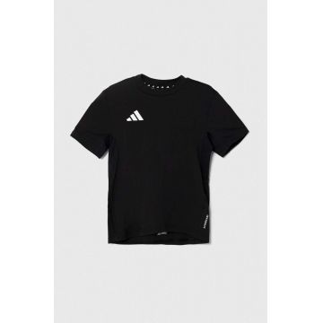 adidas tricou copii culoarea negru, cu imprimeu