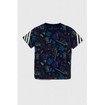 adidas tricou de bumbac pentru copii x Star Wars culoarea albastru marin, modelator