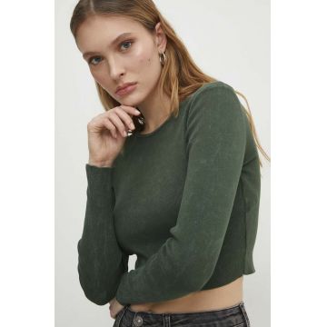 Answear Lab longsleeve femei, culoarea verde