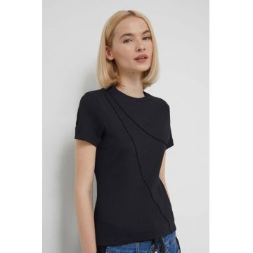 Desigual tricou femei, culoarea negru