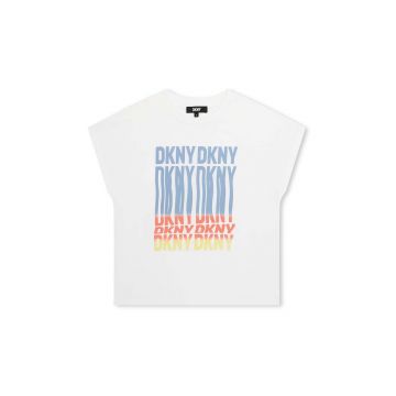 Dkny tricou copii culoarea alb