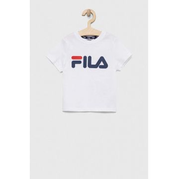 Fila tricou de bumbac pentru copii culoarea alb, cu imprimeu