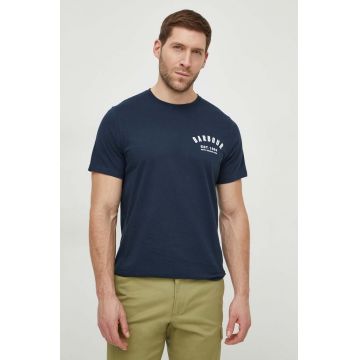 Barbour tricou din bumbac barbati, culoarea albastru marin, cu imprimeu