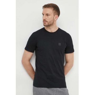 BOSS Orange tricou din bumbac bărbați, culoarea negru, uni, 50508584