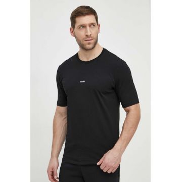 Emporio Armani tricou barbati, culoarea negru, neted