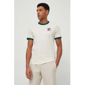 Fila tricou din bumbac barbati, culoarea bej, modelator