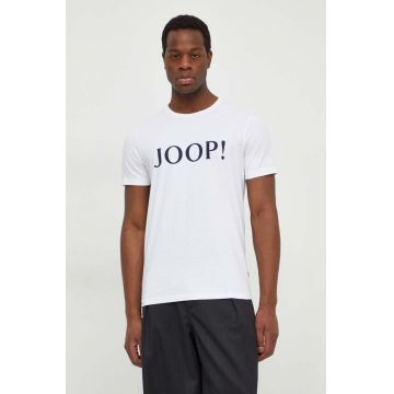 Joop! tricou din bumbac barbati, culoarea alb, cu imprimeu