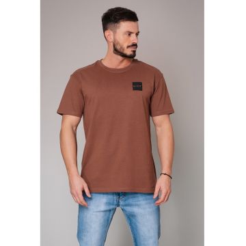 Tricou cu decolteu rotund si logo