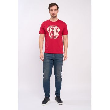 Tricou din bumbac cu imprimeu text