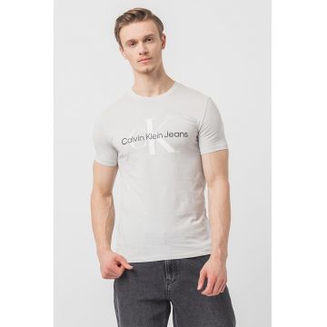 Tricou slim fit cu imprimeu logo