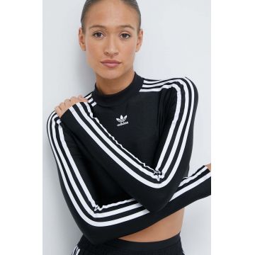 adidas Originals longsleeve femei, culoarea negru IU2428