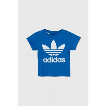 adidas Originals tricou de bumbac pentru copii TREFOIL TEE cu imprimeu