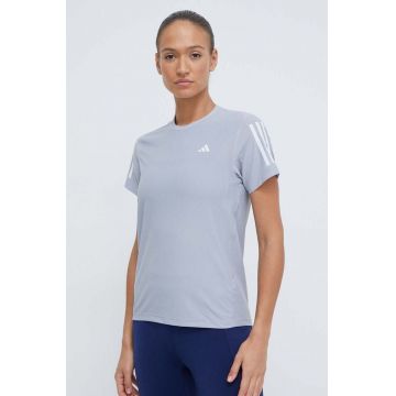 adidas Performance tricou de alergare Own the Run culoarea gri IP2041