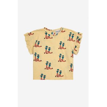 Bobo Choses tricou de bumbac pentru copii culoarea galben