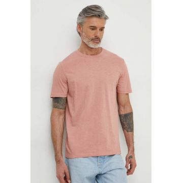 BOSS Orange tricou din bumbac bărbați, culoarea negru, uni 50508243