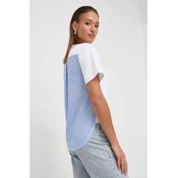 BOSS tricou din bumbac femei, culoarea alb 50521141