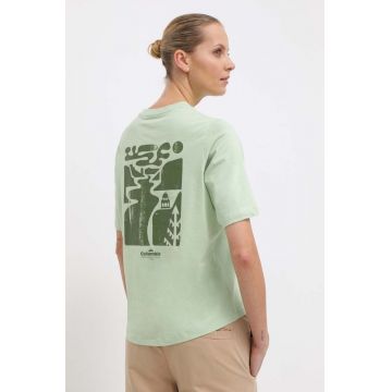 Columbia tricou din bumbac North Cascades femei, culoarea verde 2036593