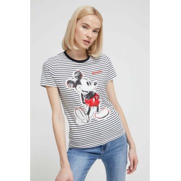 Desigual tricou x Disney femei, culoarea alb