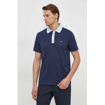 Michael Kors tricou polo barbati, culoarea albastru marin, neted