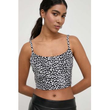 MICHAEL Michael Kors top femei, culoarea negru