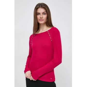 Morgan longsleeve femei, culoarea roz