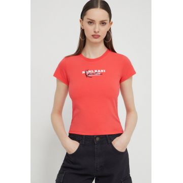 Karl Kani tricou femei, culoarea rosu