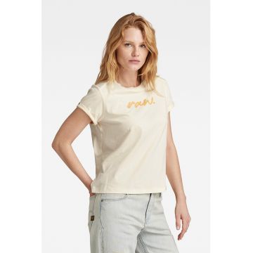 Tricou de bumbac organic cu imprimeu logo