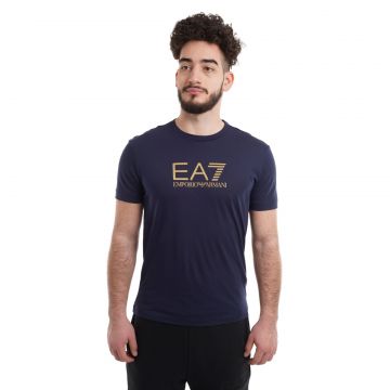 Tricou EMPORIO ARMANI EA7 pentru barbati TRAIN GOLD LABEL M TEE SS PIMA JS BIG LOGO - 3DPT08PJM9Z01554